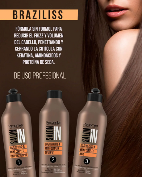 Recamier 1L Pure Keratin Clarifying Shampoo - Smoothing & Straightening (Step 1)