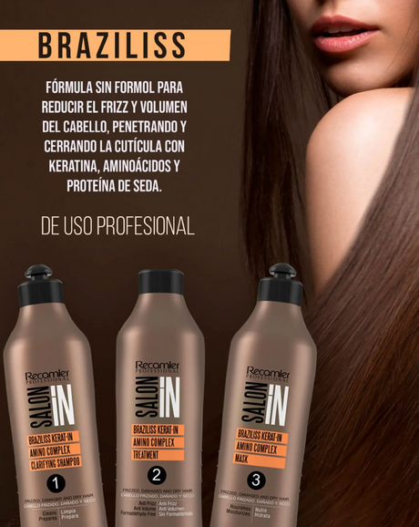 Recamier 1L Pure Keratin Braziliss Mask - Straightening (Step 3)