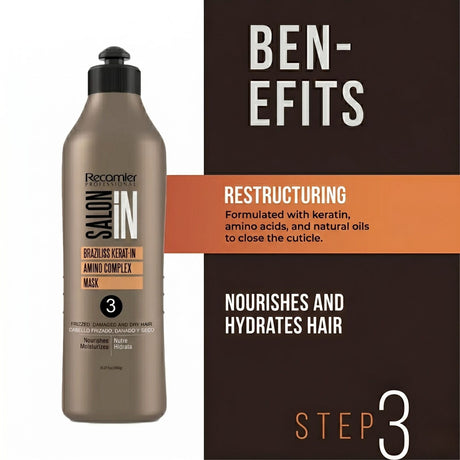 Recamier 1L Pure Keratin Braziliss Mask - Straightening (Step 3)