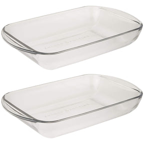 2x Anchor Hocking Fire-King Rectangular Baker 33x22cm 3L