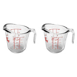 2x Anchor Hocking 250ml/1-Cup Glass Measuring Jug Small - Clear