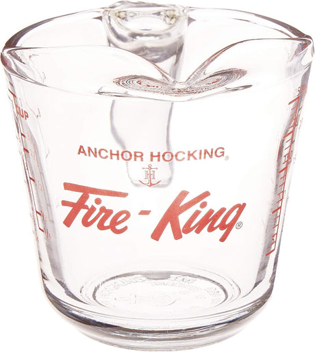 2x Anchor Hocking 250ml/1-Cup Glass Measuring Jug Small - Clear