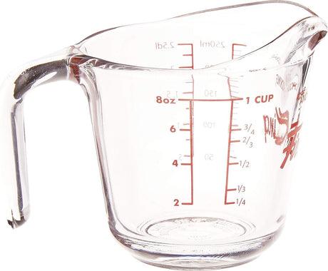 2x Anchor Hocking 250ml/1-Cup Glass Measuring Jug Small - Clear