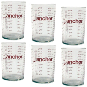 6x Anchor Hocking Glass Measuring Cup 5 Ounce - 149ml