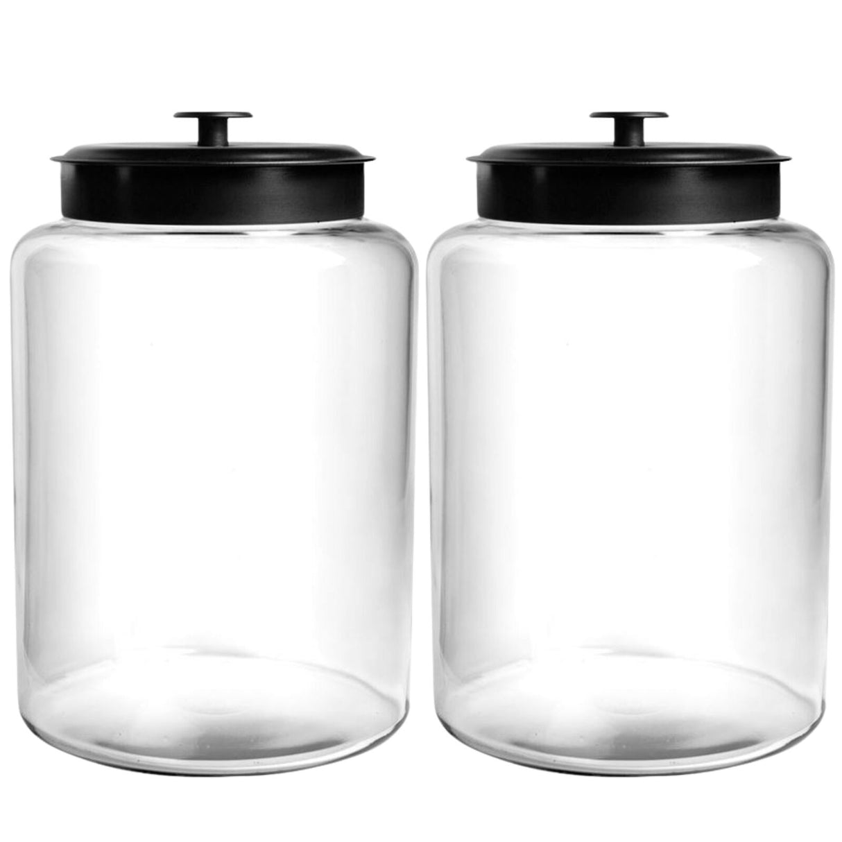 2x Anchor Hocking Montana Jar with Black Lid 34×21.5cm 9.5L