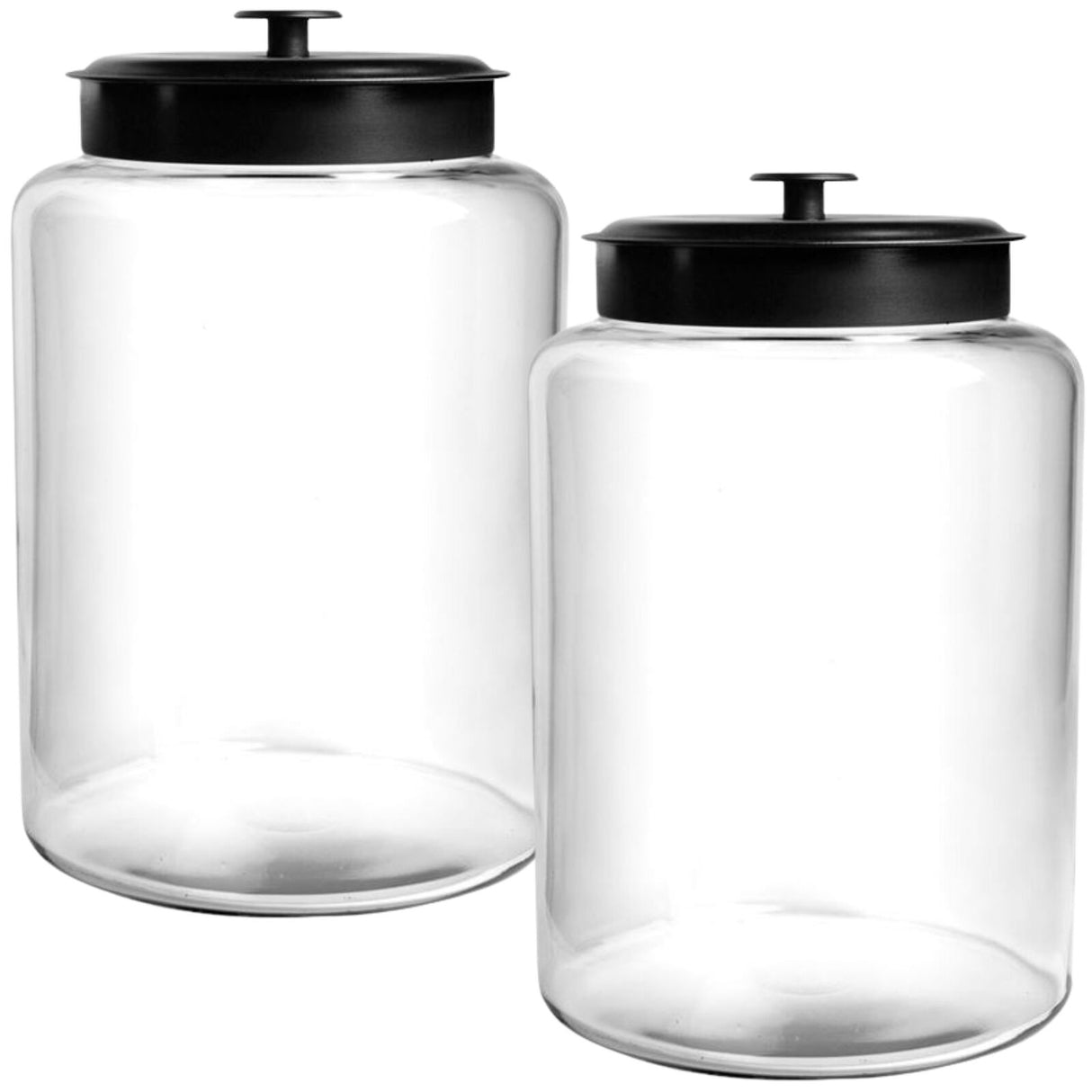2x Anchor Hocking Montana Jar with Black Lid 34×21.5cm 9.5L