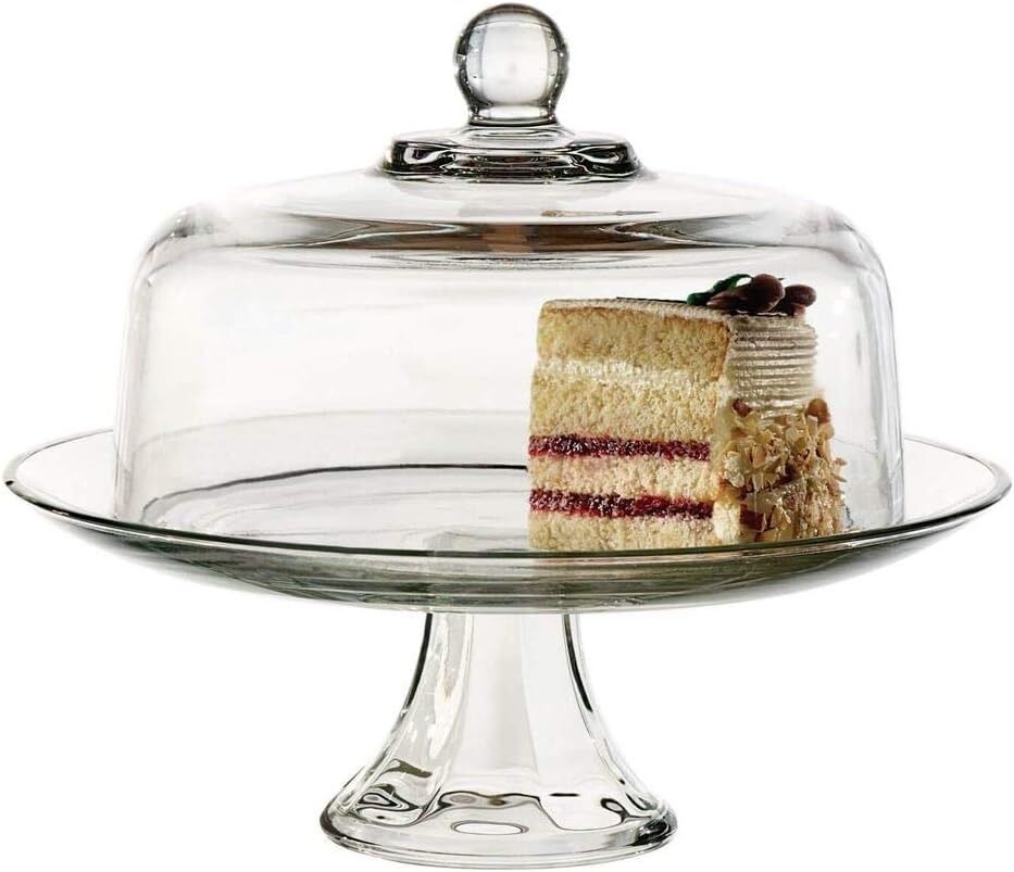 Anchor Hocking 28.5cm Glass Presence Cake Serving Stand w/ Dome Set - Clear