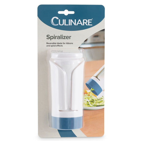 Culinare Ribbons & Spirals Spiraliser Reversible Blade Slicer - White/Blue