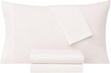 FRYE Cotton/Linen Blend 4-Piece Bed Sheet Set in White (Full/Double Size)