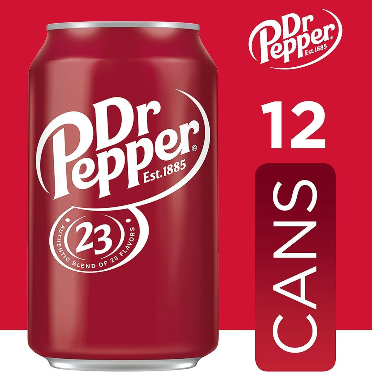 12x Dr Pepper Original Soft Drink Soda Cans 355ml (Made in USA)