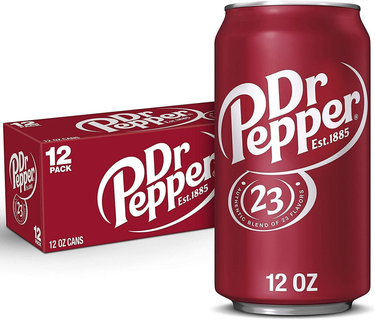 12x Dr Pepper Original Soft Drink Soda Cans 355ml (Made in USA)