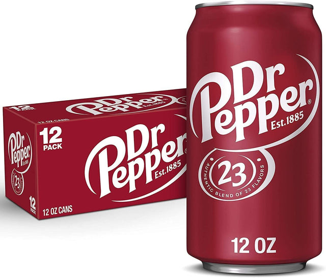 12x Dr Pepper Original Soft Drink Soda Cans 355ml (Made in USA)