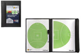 Marbig AFL Coach Board Pad with Marker in All-Weather Case (Football Full Oval & 50m Arc)