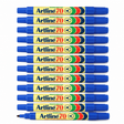 12x Artline 70 1.5mm Permanent Marker - Bullet Nib - Blue (Bulk Pack)