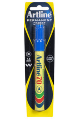 12x Artline 70 1.5mm Permanent Marker - Bullet Nib - Blue (Bulk Pack)