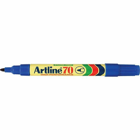12x Artline 70 1.5mm Permanent Marker - Bullet Nib - Blue (Bulk Pack)