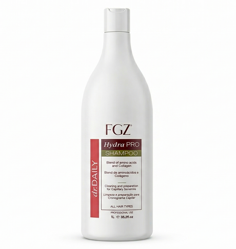 FGZ Hydra Pro Shampoo 1L - Amino Acids, Collagen & Silk Protein (Keratin & Nanoplasty Safe)