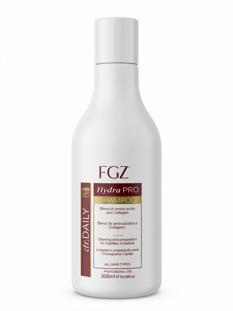 FGZ Hydra Pro Shampoo 300ml - Amino Acids, Collagen & Silk Protein (Keratin & Nanoplasty Safe)