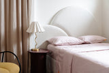 100% Cotton Percale Sheet Set - Fitted & Flat Sheets + Pillowcases - Pale Pink
