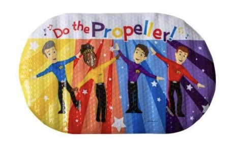 The Wiggles Non Slip Suction Cup Oval Bath Mat for Kids 69cm x 39cm