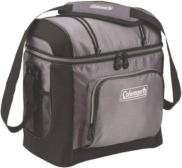 Coleman 16 Can Soft Cooler Insulated Outdoor Camping Picnic Bag - Grey