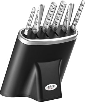 Global Zeitaku 7-Piece Knife Block Set (Black) - Japanese Knives