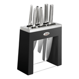 Global Kabuto 7-Piece Knife Block Set (Black) - Japanese Knives