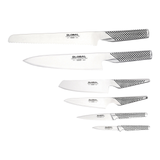 Global Kabuto 7-Piece Knife Block Set (Black) - Japanese Knives