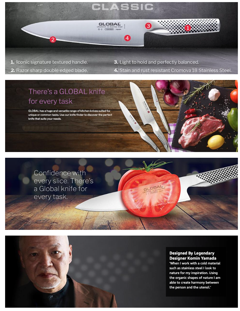 Global Ikasu 5-Piece Knife Block Set - Japanese Knives