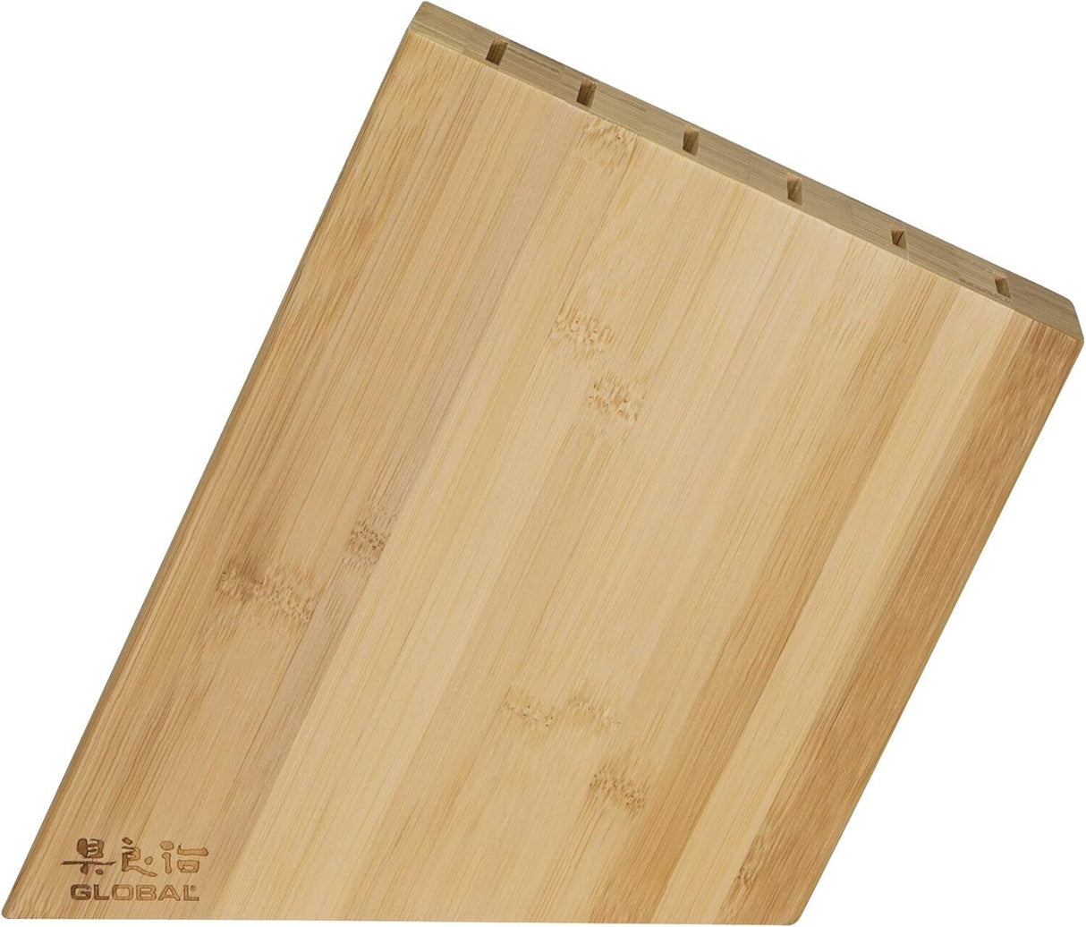 Global Kyoto 7-Piece Japanese Knife Block Set Bamboo Storage Block - Made in Japan