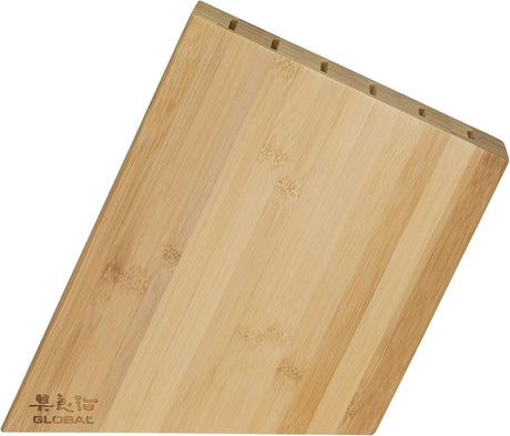 Global Kyoto 7-Piece Japanese Knife Block Set Bamboo Storage Block - Made in Japan