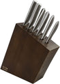 Global Kyoto 7-Piece Japanese Knife Block Set Stained Ash Block - Made in Japan