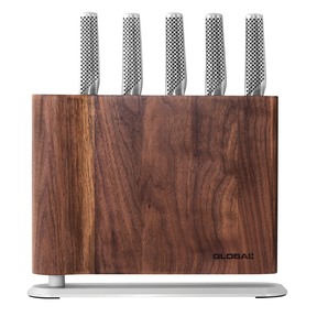 Global UKU 6-Piece Knife Block Set (Walnut) - Japanese Knives
