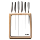 GLOBAL Hashira 7 Piece Knife Block Set Maple - Made in Japan