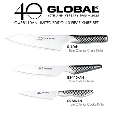 Global 40th Anniversary 3-Piece Knife Set - Japanese Knives