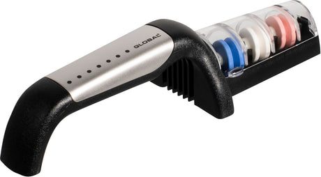 Global 3 Stage Ceramic Water Sharpener G-913/SB - Stainless Steel (Japanese)