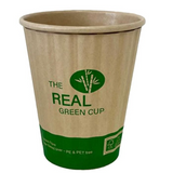 500x Bamboo Coffee Cups (Double Wall) w/ Water Based Lining - 8oz (280ml)