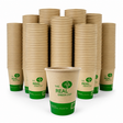 1000x Bamboo Coffee Cups (Single Wall) w/ Water Based Lining - 7oz (210ml)