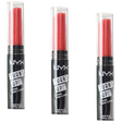 3pcs Nyx Professional Makeup 2.5g Turnt Up Lipstick - 14 Rags To Riches