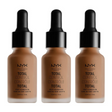 3x NYX Total Control Drop Foundation Soft Matte Buildable Coverage - 19 Mocha