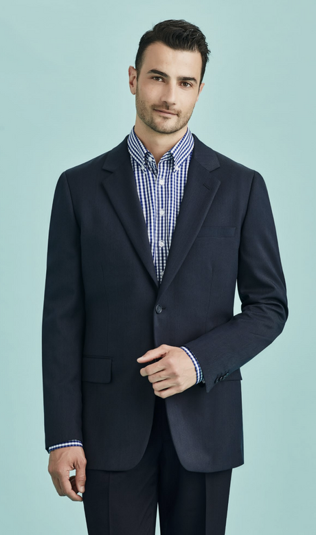 Mens 2 Button Classic Plain Suit Jacket Bamboo Blend Business Wedding