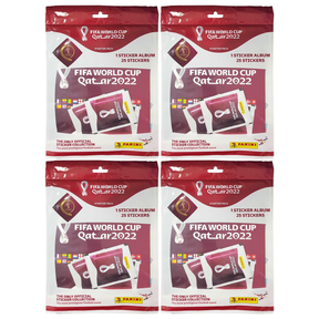 4x Panini 2022 FIFA World Cup Qatar Sticker Starter Pack Bulk Pack (Soccer/Football)