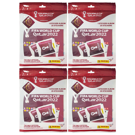4x Panini 2022 FIFA World Cup Qatar Sticker Starter Pack (Soccer/Football)