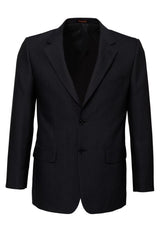 Mens Single Breasted 2 Button Suit Jacket Work Business - Pin Striped - Charcoal