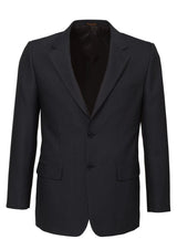 Mens Single Breasted 2 Button Suit Jacket Work Business - Pin Striped - Charcoal