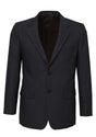 Biz Corporates Mens Single Breasted 2 Button Pinstripe Suit Jacket - Charcoal (Work Blazer)