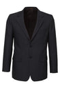 Biz Corporates Mens Single Breasted 2 Button Pinstripe Suit Jacket - Charcoal (Work Blazer)