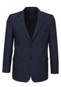 Biz Corporates Mens Single Breasted 2 Button Pinstripe Suit Jacket - Navy (Work Blazer)