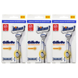 3x Gillette Mens SkinGuard Razor Pack - 1 Handle with 1 Cartridge