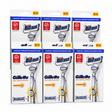 6x Gillette Razor Skinguard Razor (6 Handles with 6 Cartridges)